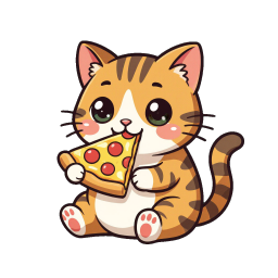 Tabby Pizza Kitty sticker